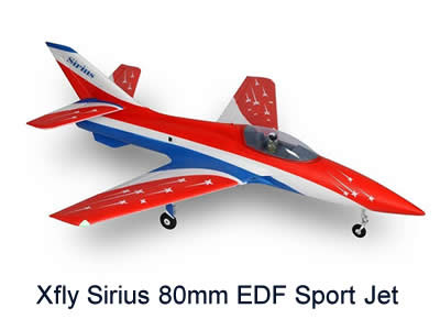 XFLY Sirius 80mm EDF Sport Jet 1100MM WINGSPAN RC Airplane