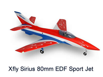 XFLY Sirius 80mm EDF Sport Jet 1100MM WINGSPAN RC Airplane